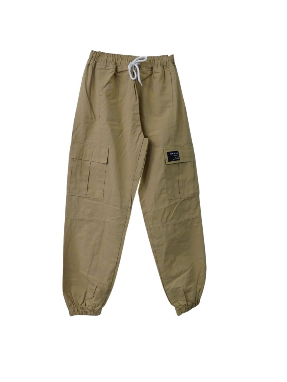 Khaki Cargo Jogger Pants Relaxed Fit Unisex Kids Size 180 16 18 Utility Gorpcore